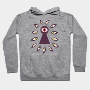 Paranoid Eye Through Keyhole And Staring Eyes Hoodie